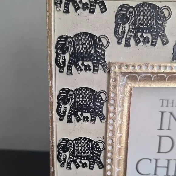 Elephant Patterned Photo Frame - Picture 2 of 8